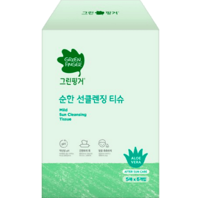 그린핑거 순한 선클렌징 티슈